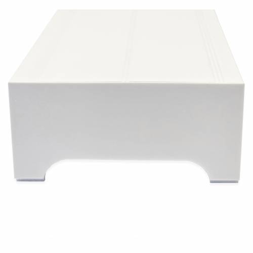 Nóżkozaślepki PEŁNE do profilu aluminiowego 160mm BIAŁE komplet - wysokość 77 mm - PCV - 2szt